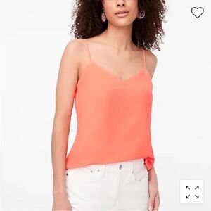 J. Crew coral scalloped Cami Tank Top 8